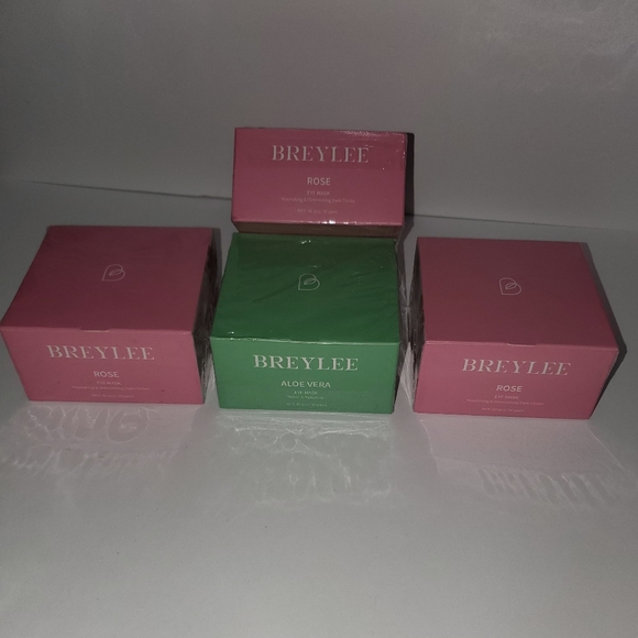 Breylee Eye Mask 4pc Lot Rose & Aloe Vera 120 Pairs Great Gift - Picture 1 of 5